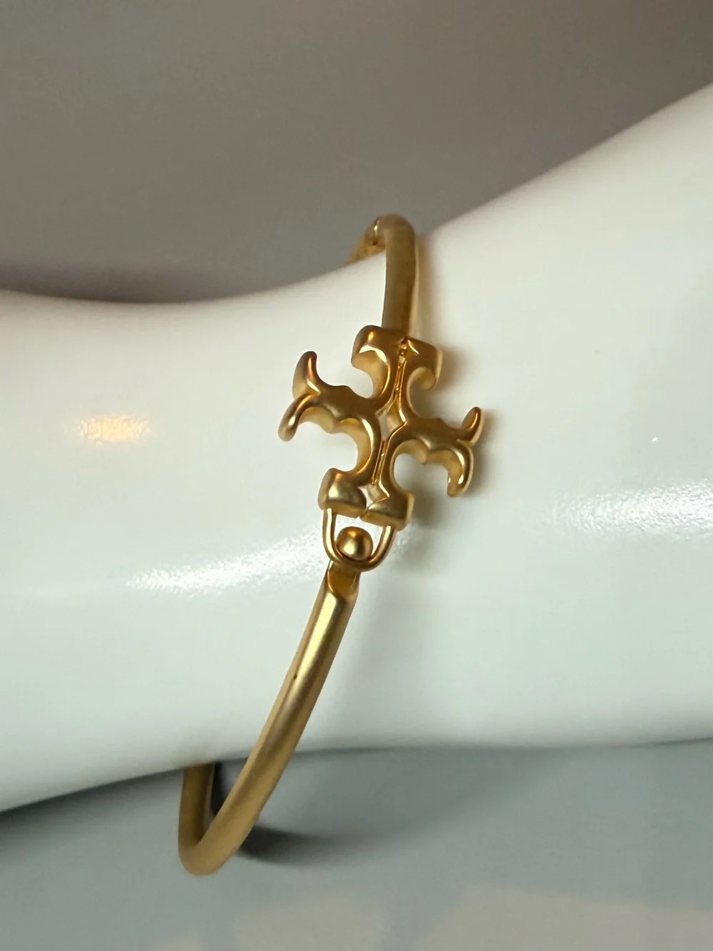 Tory Burch Gold Logo Bangle Bracelet